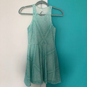 Teal and White Aeropastle Dress